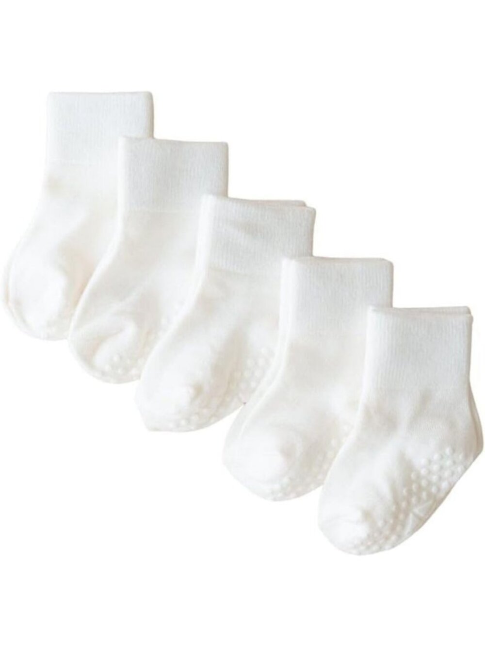 Cozy Quarter Socks Combo 5-Pack for Babies with Non-Slip Grips - Soft & Stylish